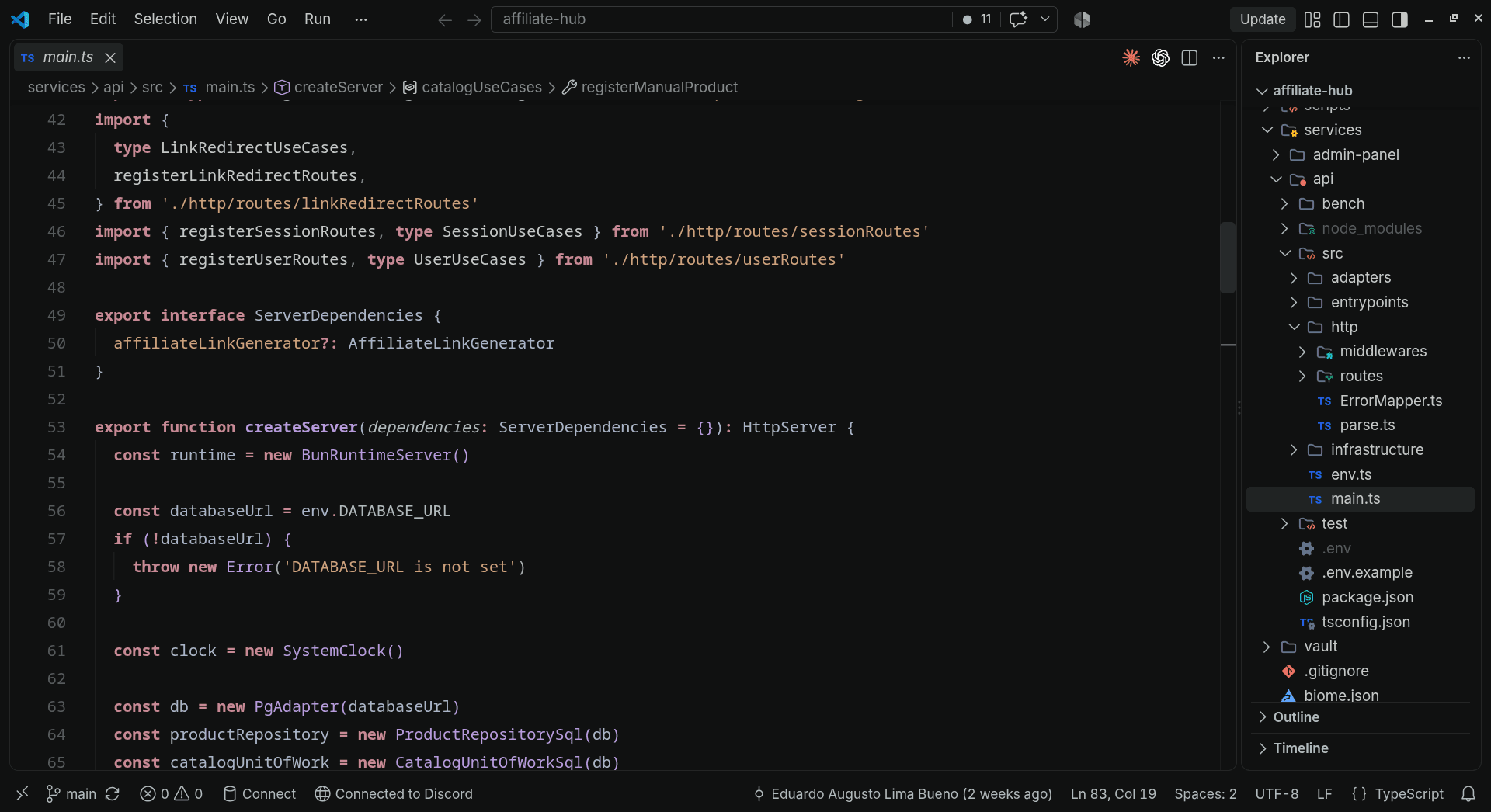Tema Aroli no VS Code, na tela do notebook
